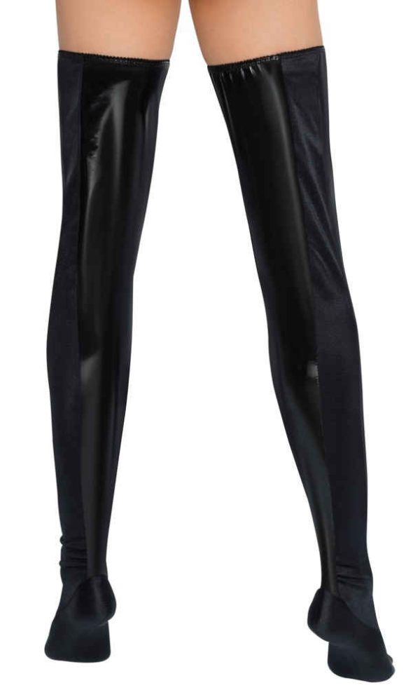 Cuissardes Vinyl Bed Boots Noire – Image 2