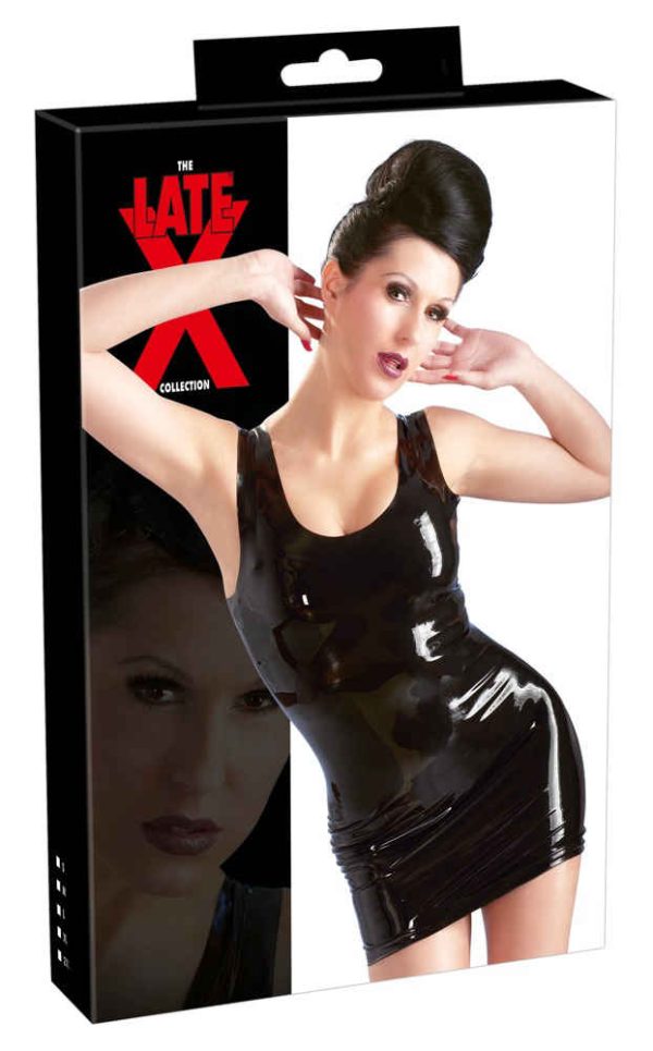 Robe wetlook Latex Irina - Noir – Image 3