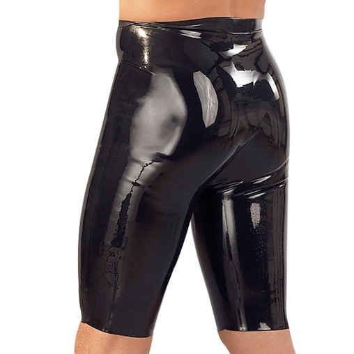Short Cycliste en latex avec gaine pénis – Image 2