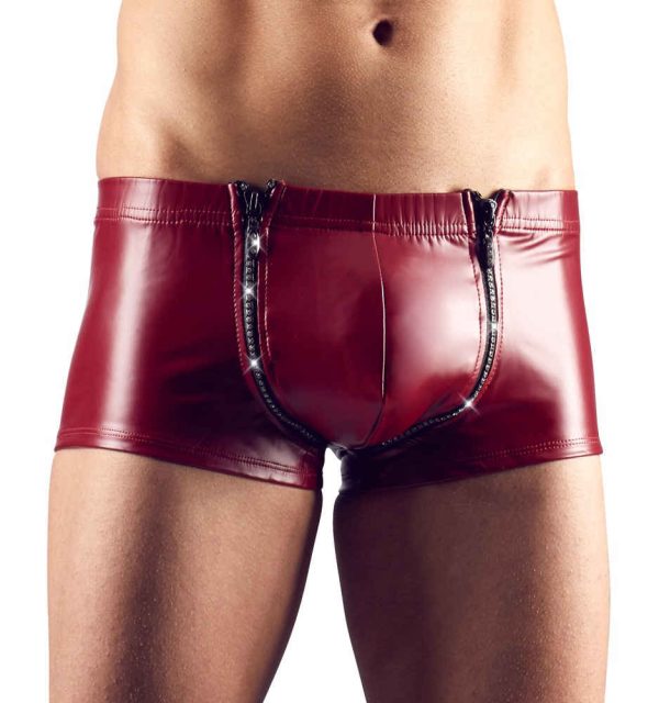 Boxer ZIP STRASS Rouge