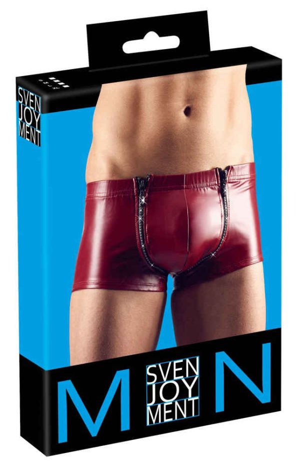 Boxer ZIP STRASS Rouge – Image 3