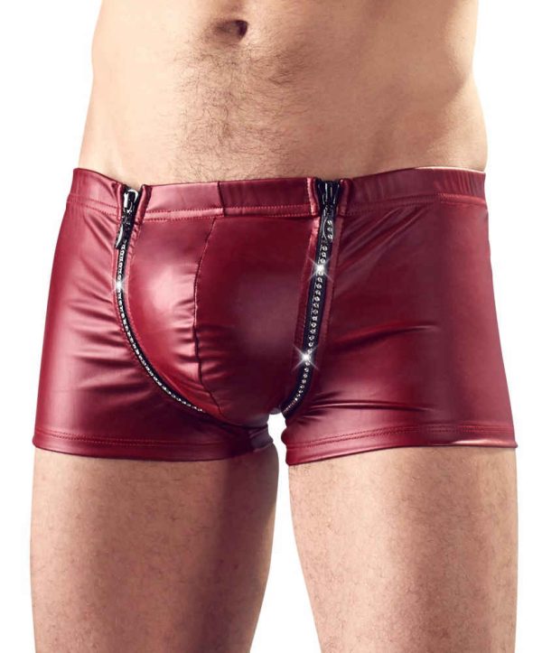 Boxer ZIP STRASS Rouge – Image 4