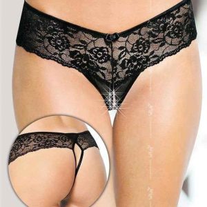 String ouvert Elizaveta - Noir