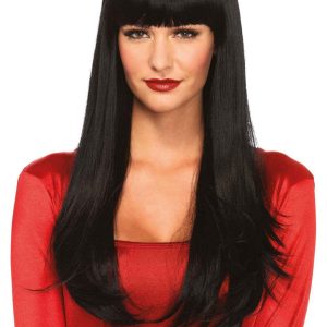 Perruque Cheveux Longs et Raides Noirs