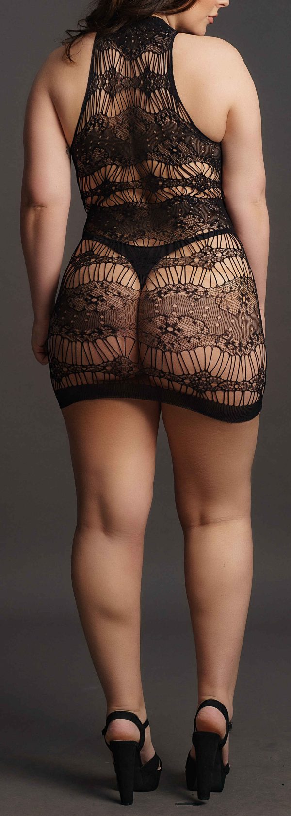 Robe sexy Grande Taille CRISS CROSS NECK - Noir – Image 6