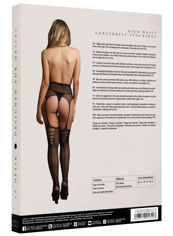 Collant ouvert taille haute Eyleen - Noir – Image 4