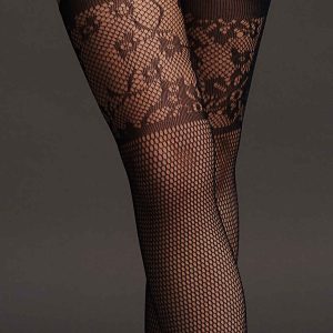 Collant effet porte-jarretelles Noria - Noir