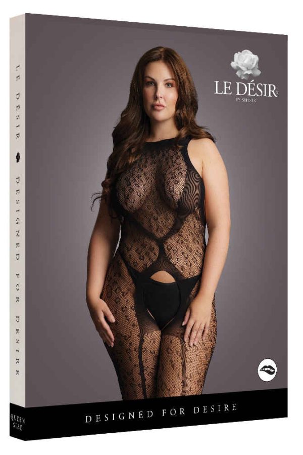 Combinaison CROTCHLESS LEOPARD Noire – Image 5