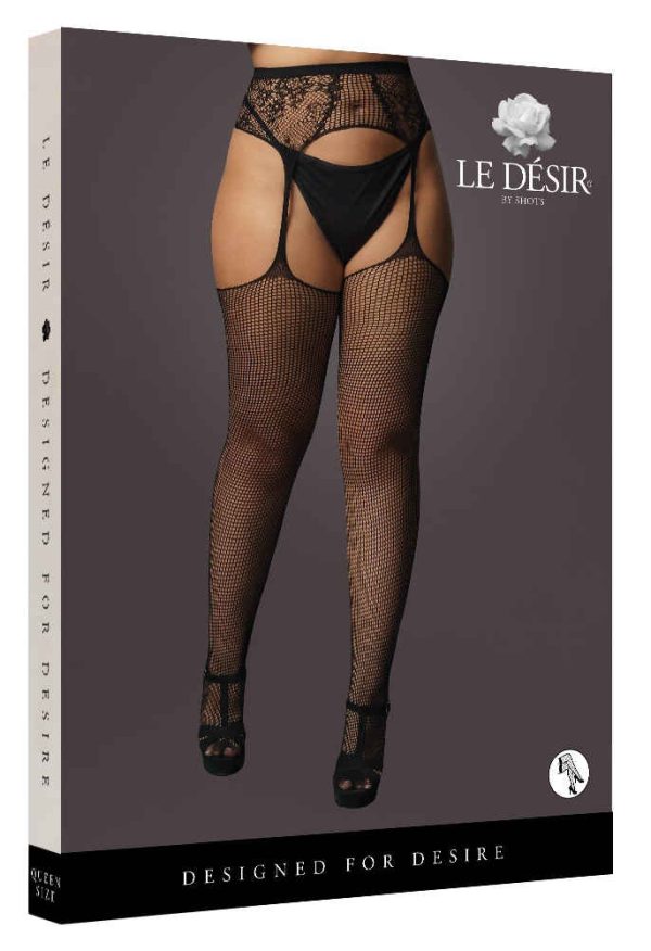 Bas Résille LACE FISHNET Noirs – Image 5