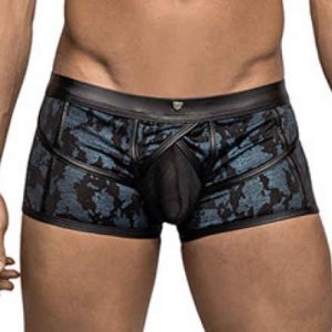 Boxer Strapy Short Noir-Bleu