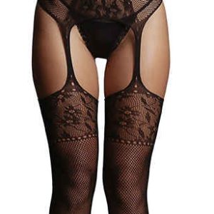 Combi sexy Fishnet Lace Noir
