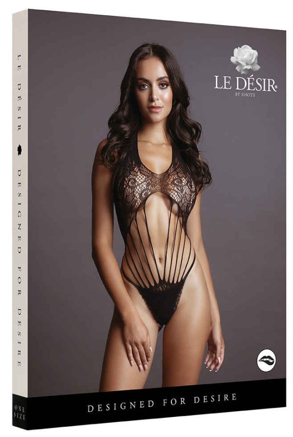 Body Strappy Lace Teddy Noir – Image 3