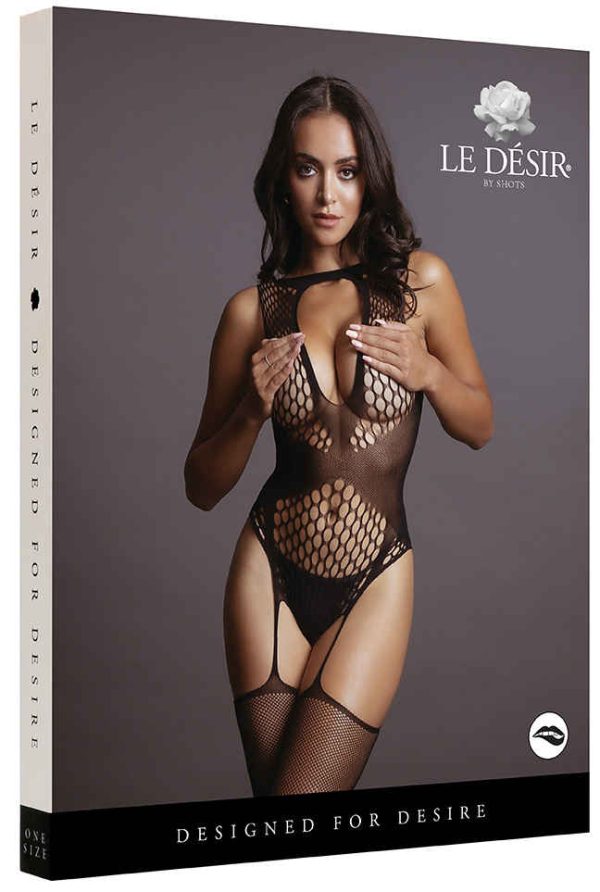 Combi sexy Contrast Suspender Noir – Image 3