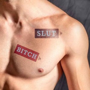 Tatouage éphémère MrB Slut / Bitch 15 x 5cm