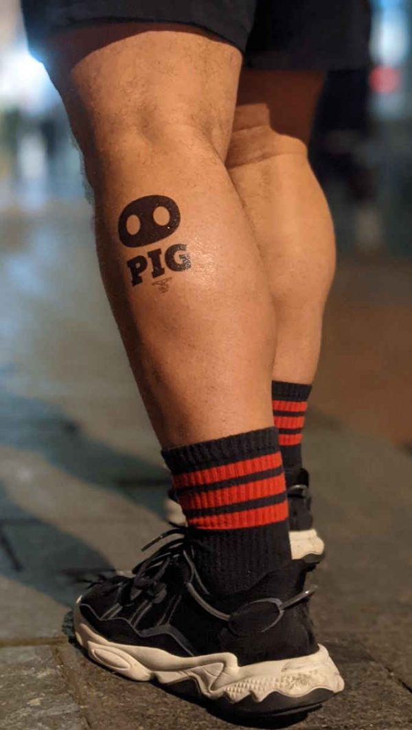 Tatouage éphémère MrB Pig 10 x 10cm – Image 2