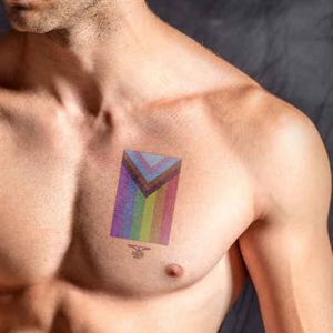 Tatouage éphémère PRIDE FLAG 10 x 10cm