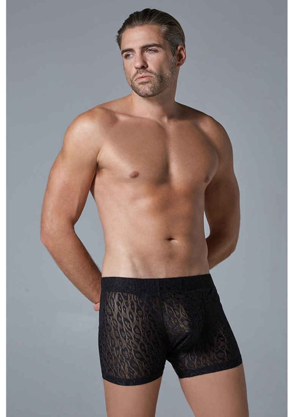 Boxer Dentelle LEOPARD Allure Noir – Image 3
