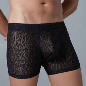 Boxer Dentelle LEOPARD Allure Noir
