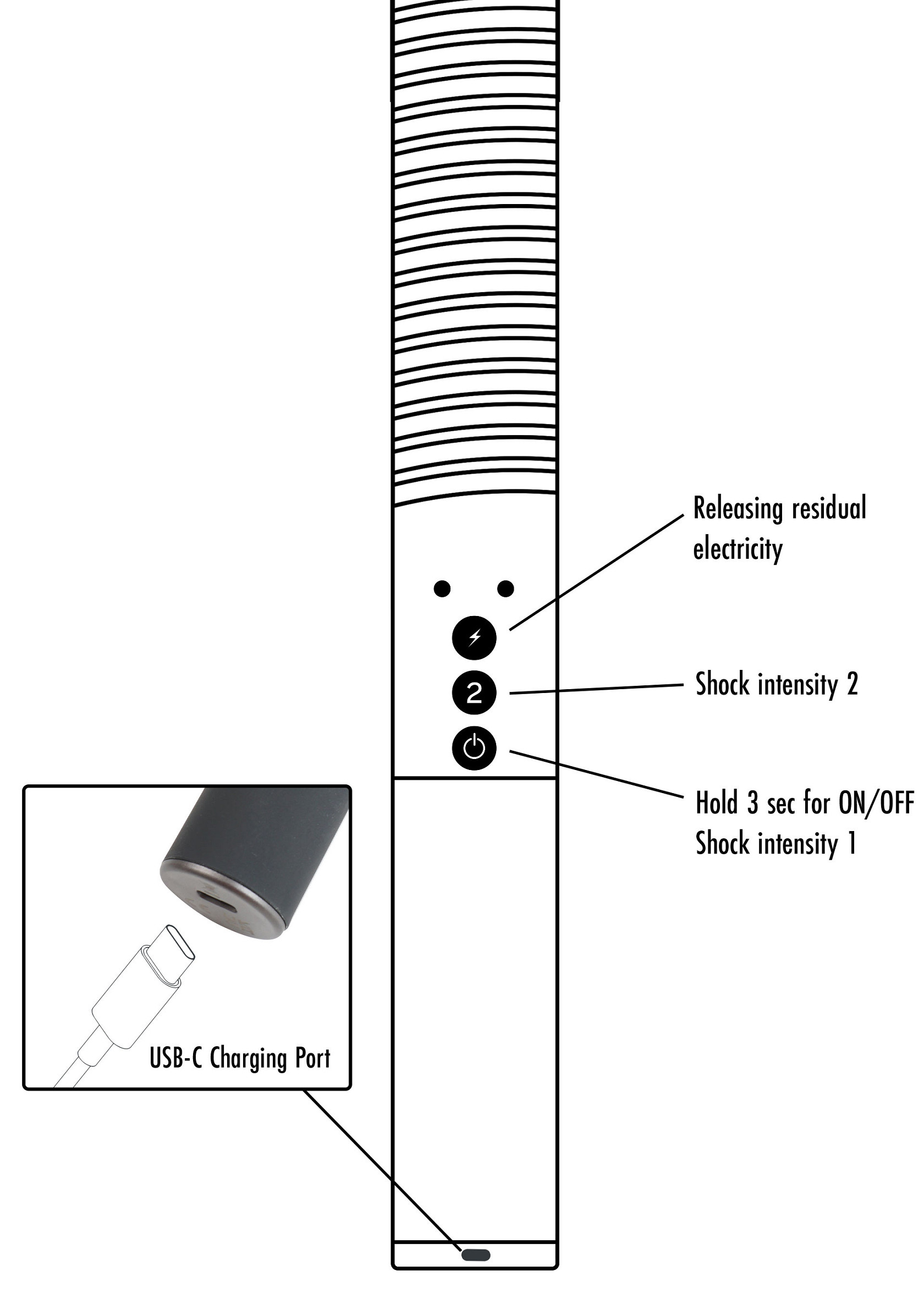 Bâton Electro Shock 40.5cm – Image 6