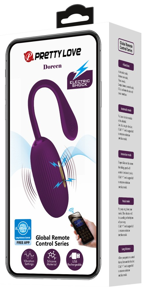 Oeuf Vibrant Connecté Electro Doreen 7 x 3.4 cm Prune – Image 2