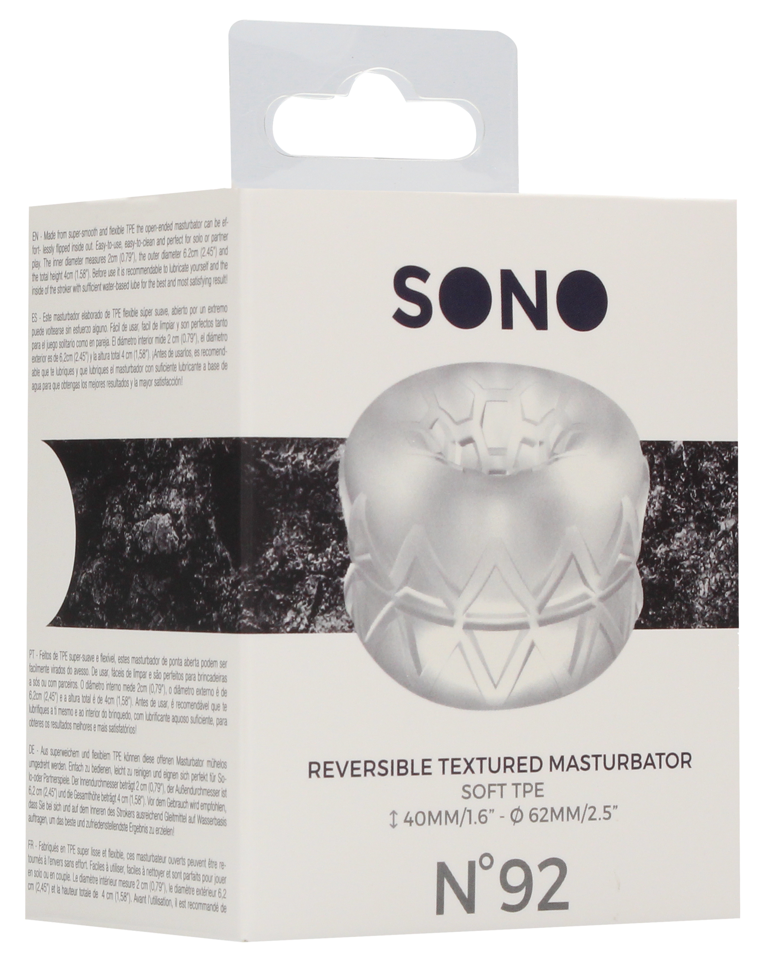 Anneau de masturbation Réversible Textured Sono n°92 – Image 2