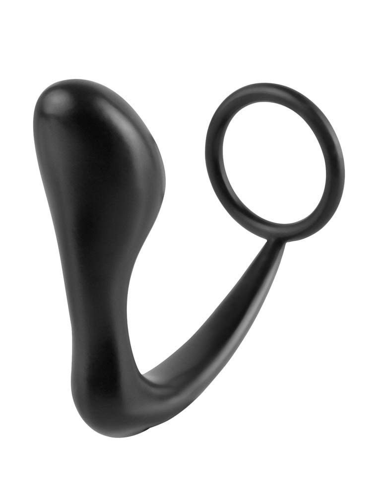 Ass Gasm Plug et Cockring 10 x 3.2 cm Noir – Image 3