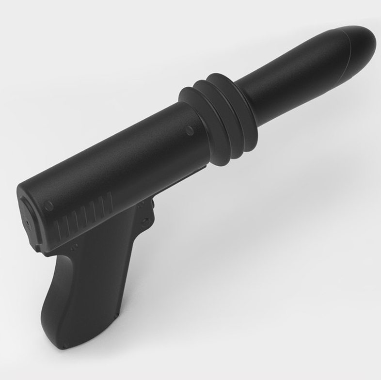 Gode vibrant avec poussée Fuck Gun 10 x 3cm – Image 2