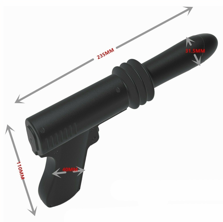 Gode vibrant avec poussée Fuck Gun 10 x 3cm – Image 4