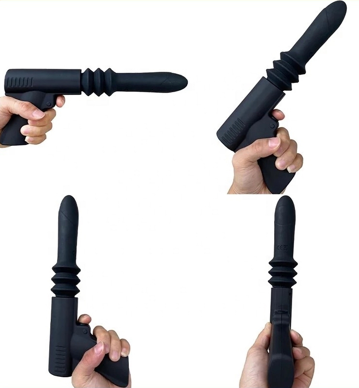 Gode vibrant avec poussée Fuck Gun 10 x 3cm – Image 5