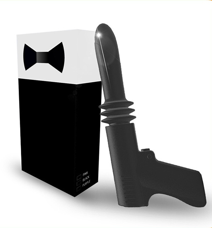 Gode vibrant avec poussée Fuck Gun 10 x 3cm – Image 6