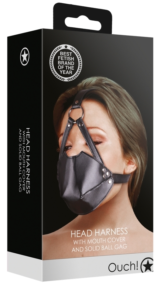 Bâillon avec Boule et Muselière Gag Noir – Image 3