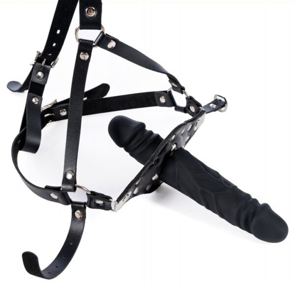 Bâillon avec gode Strap Dick 12cm – Image 2