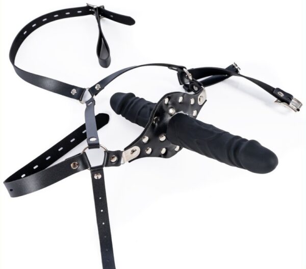 Bâillon avec gode Strap Dick 12cm – Image 4