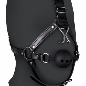 Bâillon Boule avec Crochet nasal Gag Noise Noir