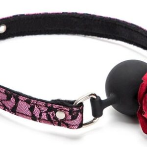 Baillon Boule avec Rose Bud Gag Rose