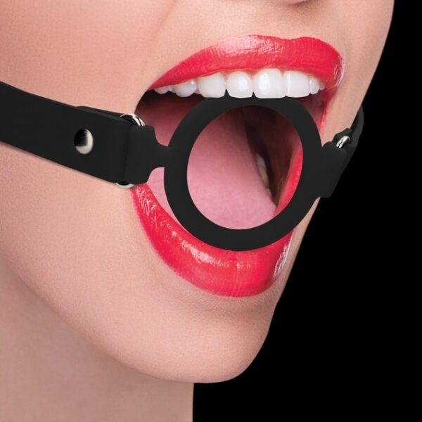 Bâillon en silicone Ring Gag 40mm Noir – Image 2