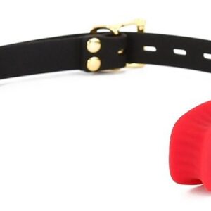 Bâillon en silicone Zen Open Noir-Rouge