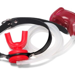 Bâillon Urinoir avec Cage souple Rouge