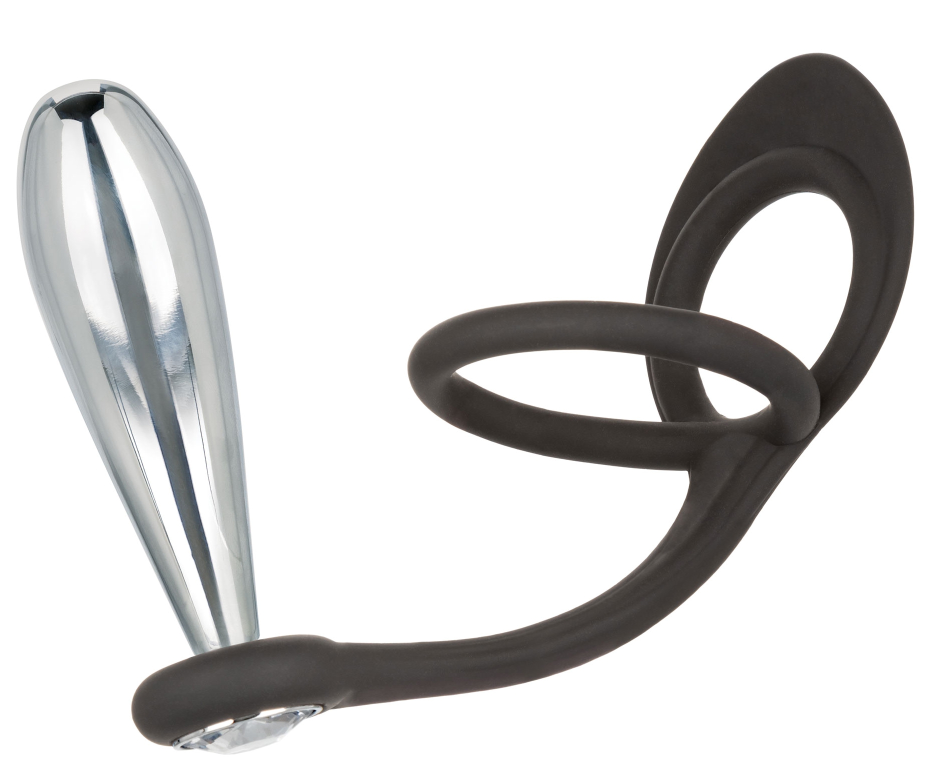Ballstretcher et Plug bijou en métal Glider Star Fucker 9 x 2.8cm