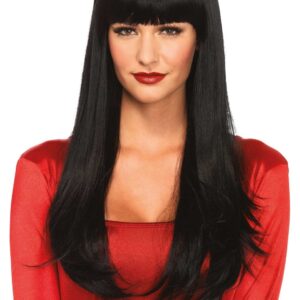 Perruque Cheveux Longs et Raides Noirs