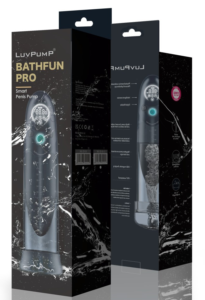 Pompe à pénis automatique Bathfun Pro 20 x 6.3cm – Image 2