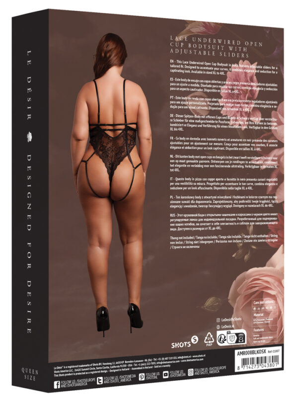 Body Dentelle Grande Taille Sandra Noir – Image 4