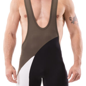 Body Singlet Luckenwalde Kaki-Noir-Blanc