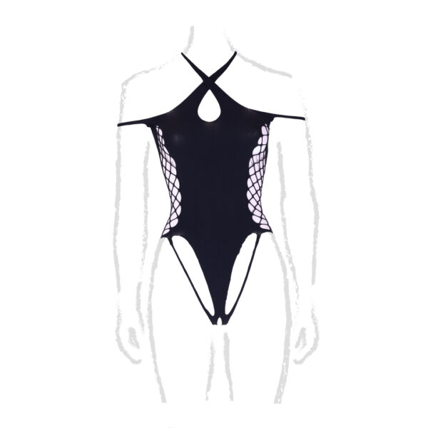 Body String Ouvert Grande Taille Leda Noir – Image 8