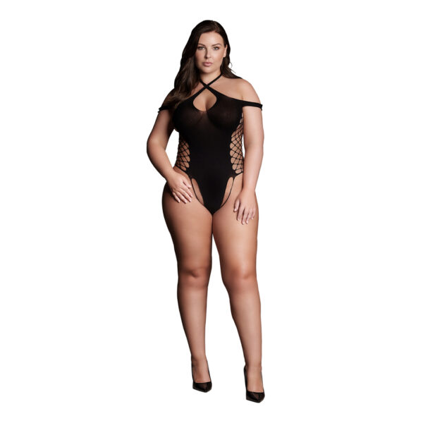 Body String Ouvert Grande Taille Leda Noir – Image 10