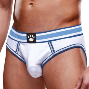 Bottomless Open Brief Prowler Blanc-Bleu ciel