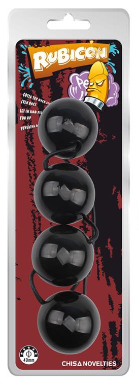 Boules anales Rubicon L 35 x 6cm Noires – Image 2
