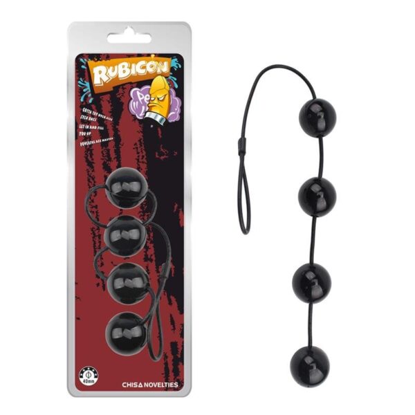 Boules anales Rubicon S 25 x 4cm Noires – Image 4