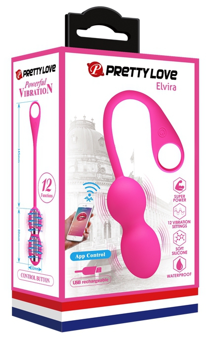 Boules de Geisha vibrantes Elvira 8 x 3.2 cm Rose – Image 2