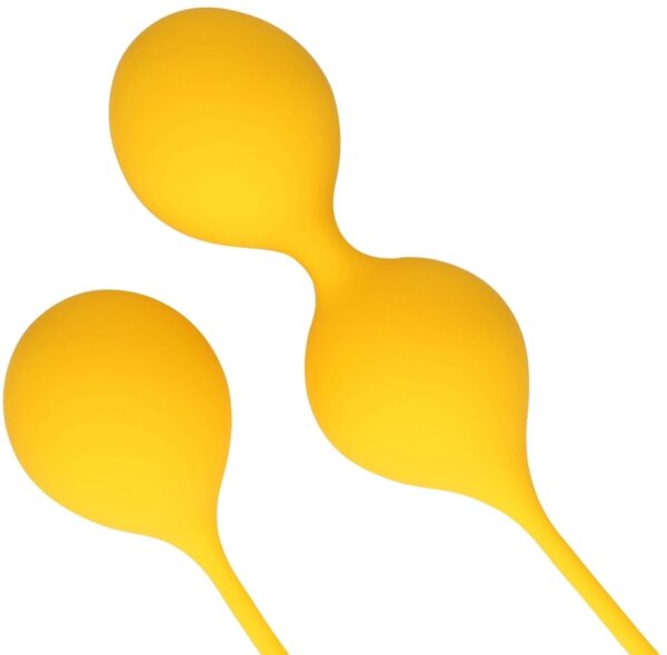 Boules de Kegel en silicone Balls Training Jaunes – Image 6